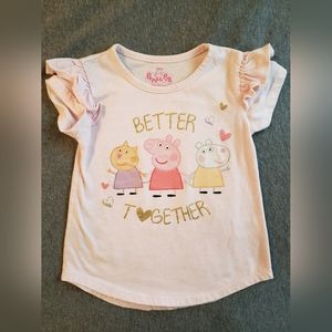 Peppa Pig, 2T girls/non-binary, pink t-shirt